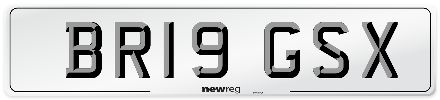 BR19 GSX Number Plate from New Reg